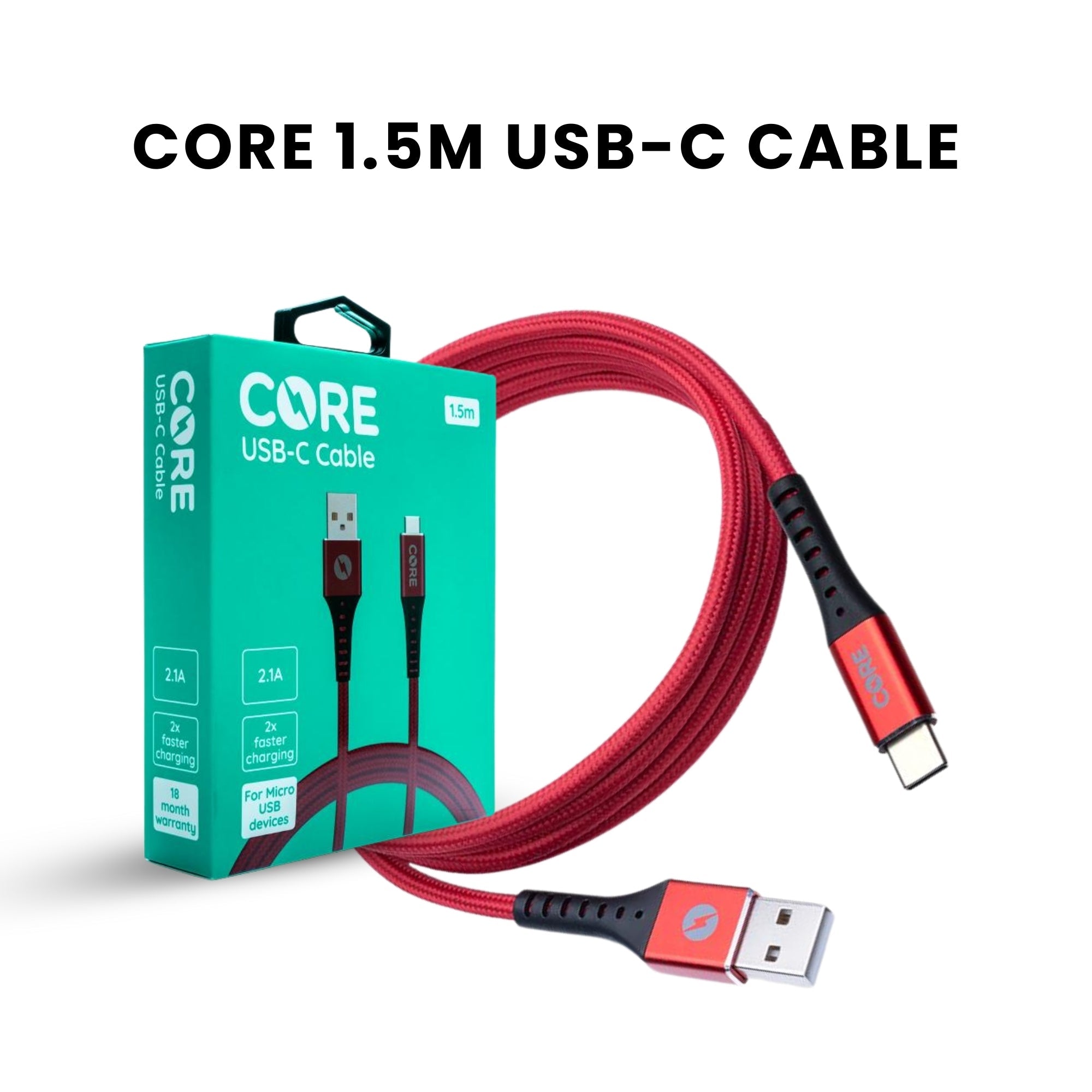 Core Type C Cable - Red