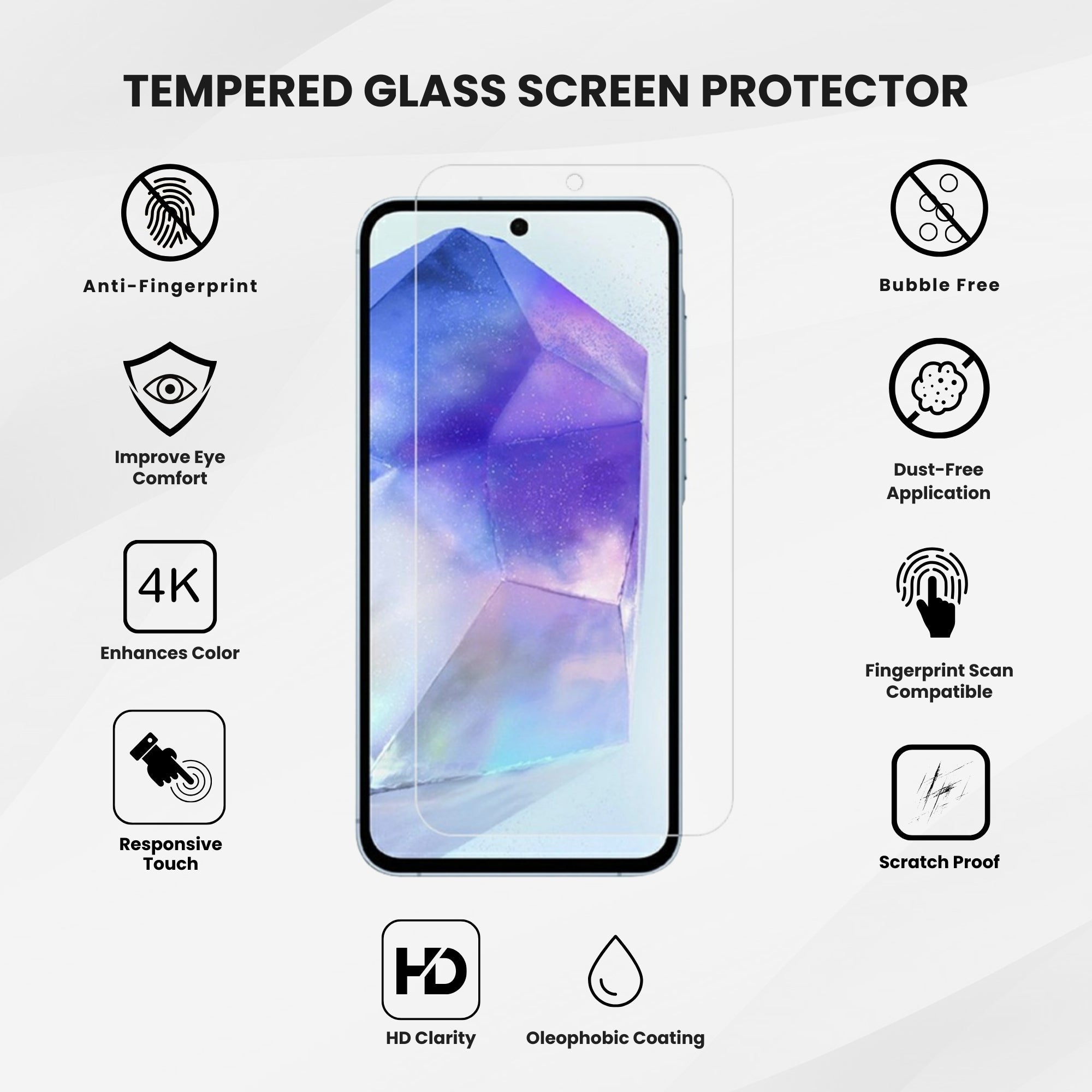 Glass Screen Protector For Samsung A Series