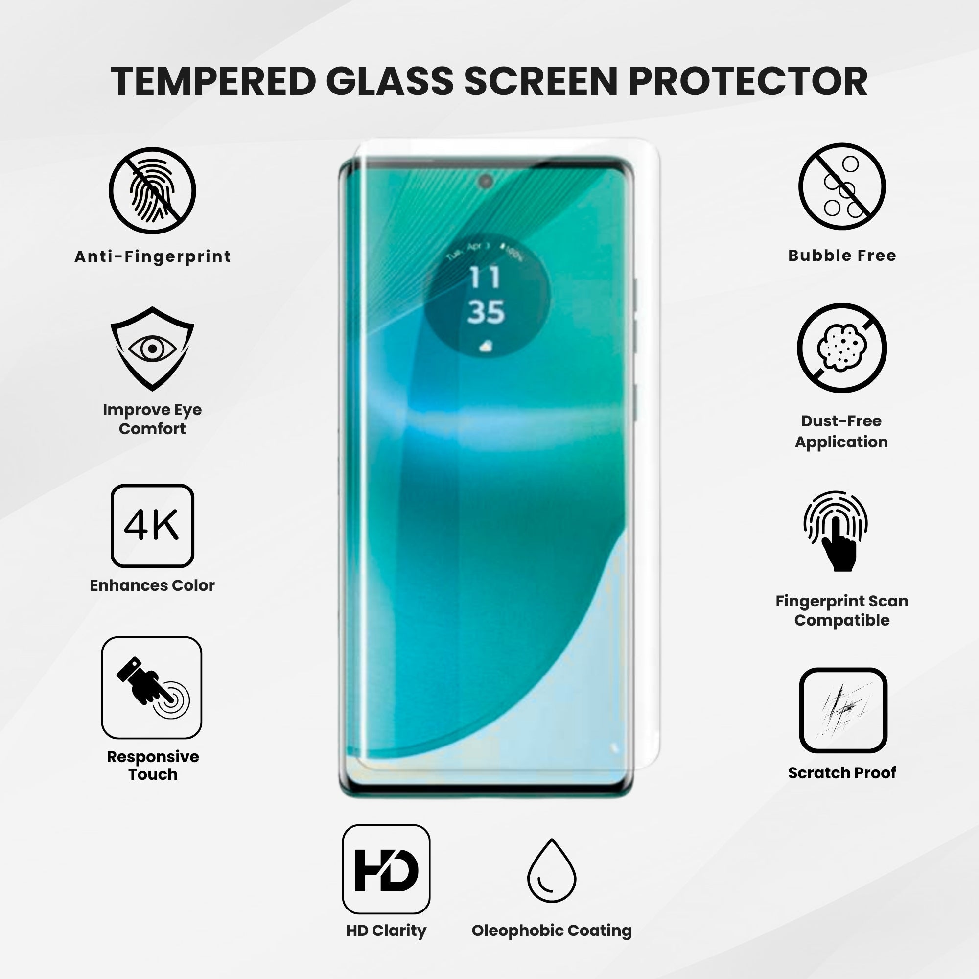 Tempered Glass Screen Protector For Motorola (All Models)