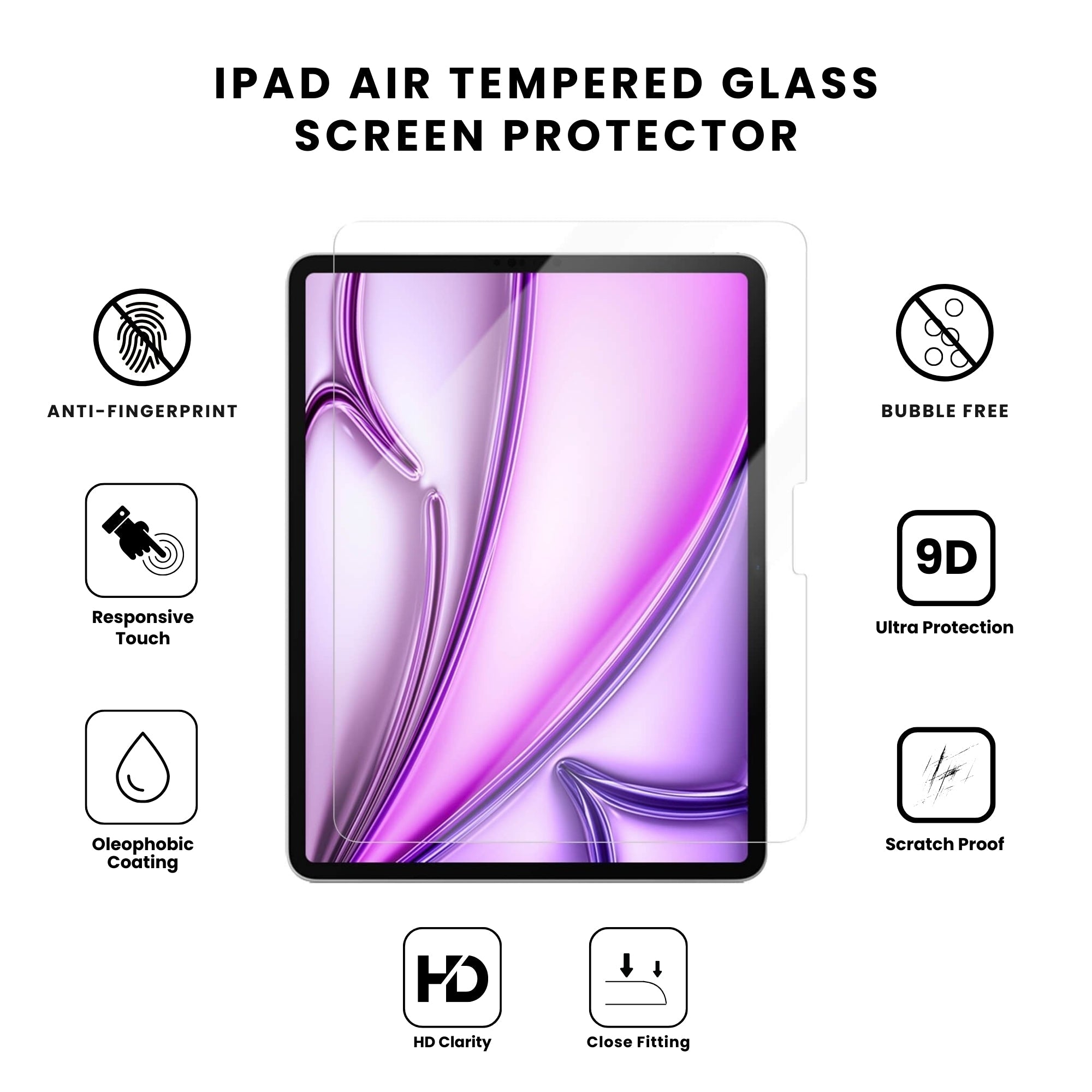 iPad Air Tempered Glass Screen Protector (All Models)